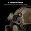 Sidewinder Helmet Lamp with IR and Flashlight Color Light, Strobe Light Head IFF Auxiliary Light for Airsoft Hunting Fishing - Korvel