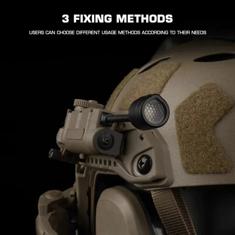 Sidewinder Helmet Lamp with IR and Flashlight Color Light, Strobe Light Head IFF Auxiliary Light for Airsoft Hunting Fishing - Korvel