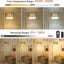 Gold Floor Lamps for Living Room with Remote & Dimmable LED Bulb, Modern Arc Floor Lamp with 3 Color Temperatures - Korvel