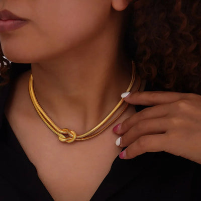 Titanium Steel Knot Necklace - Korvel