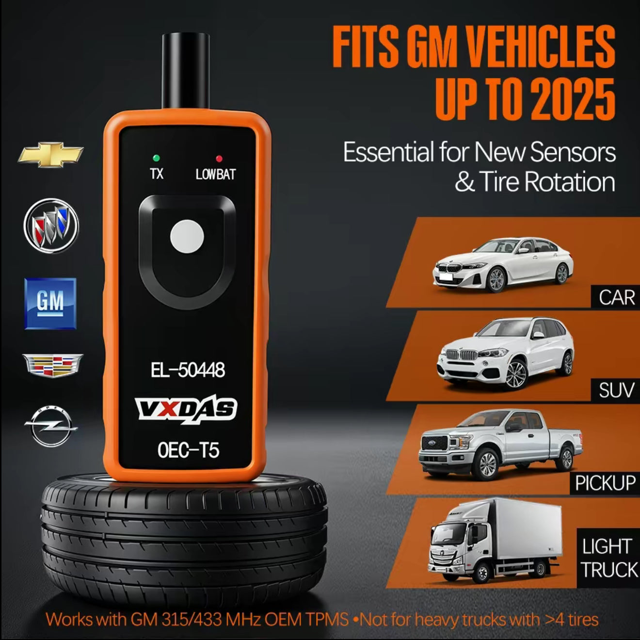 Herramienta de Activación AutoTPMS para Vehículos GM