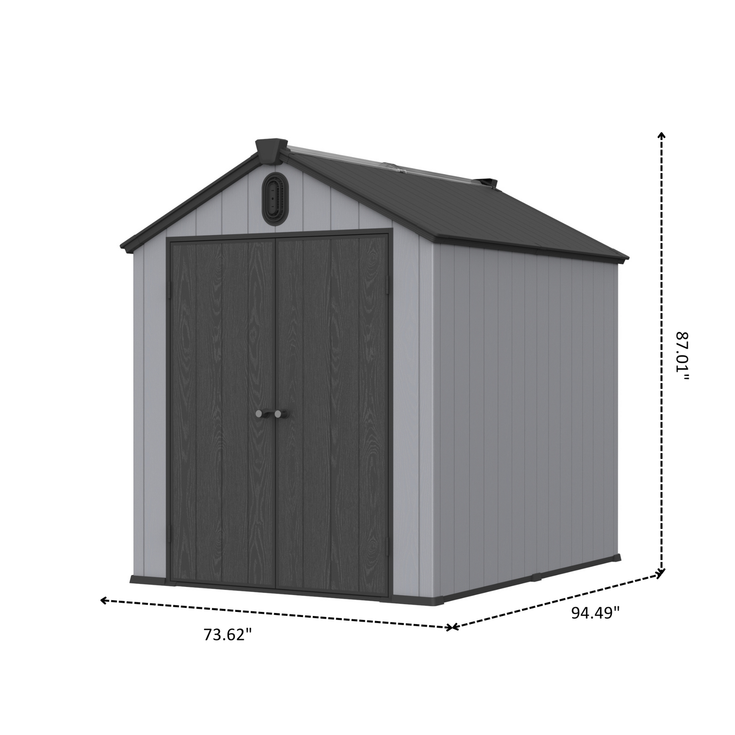 XWT012 6x8ft Plastic Storage Shed for Outdoor Use