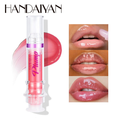 HANDAIYAN PLUMP & POUT Lip Plumping Booster Gloss, High Shine for Plumper Looking Lips,Extreme Shine Crystal Volume Lip Oil - Korvel