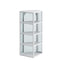 Glass Door Wall Mounted Corner Cabinet with Featuring Four-tier Storage  White - Korvel