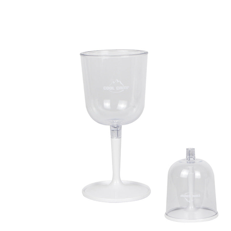 Outdoor Camping Red Wine Cup Shatterproof Plastic Stemware Detachable Portable Wine Cup Champagne Cup - Korvel