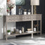 TREXM Rustic Entryway Console Table60" Long Sofa Table with two Different Size Drawers and Bottom Shelf for Storage (Gray Wash) - Korvel