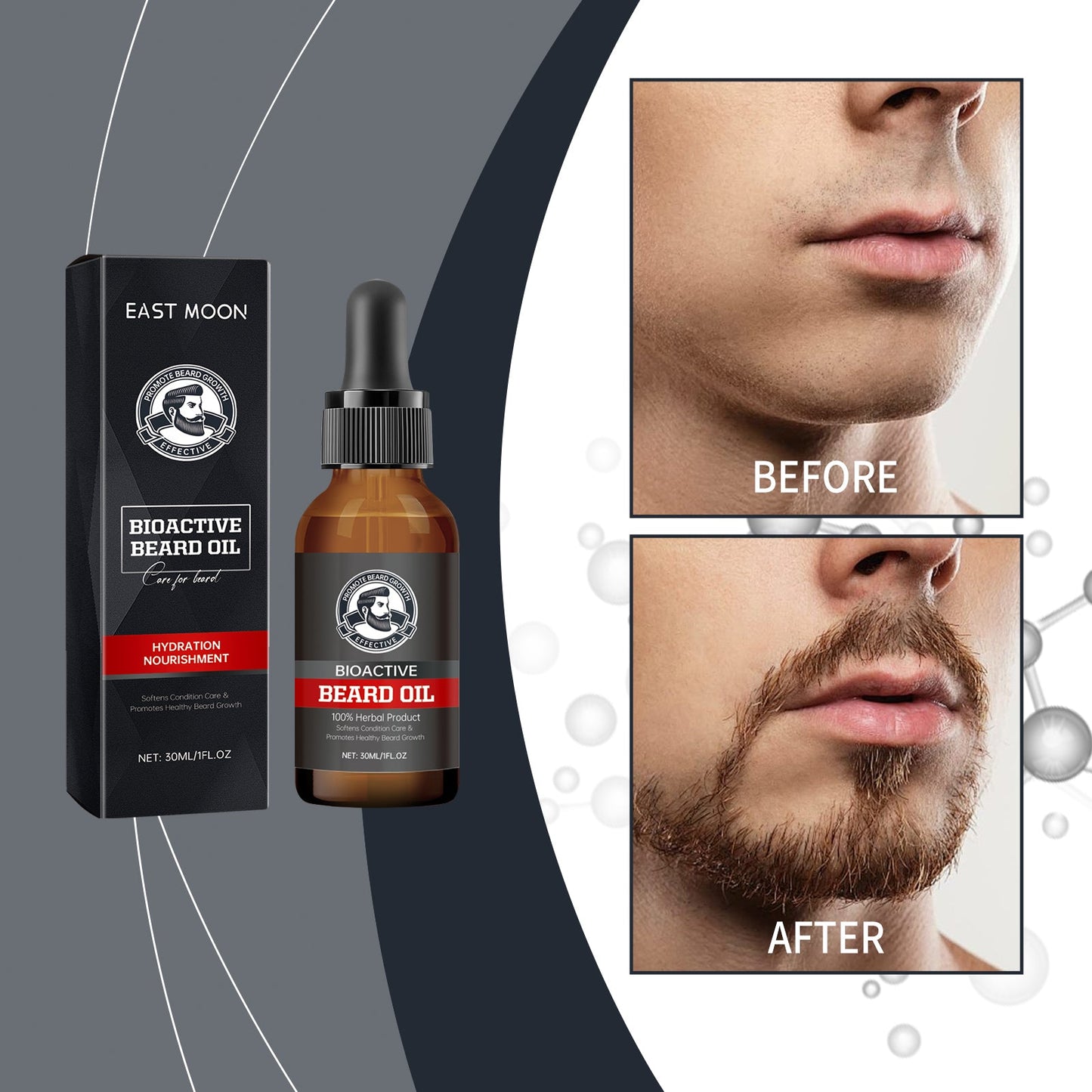 Facial Hair Care Essential Oil, Nourishing And Brightening Facial Hair Care Solution For Men's Facial Hair Facial Hair Care Essential Oil, Nourishing And Brightening Facial Hair Care Solution For Men's Facial Hair - Korvel
