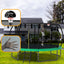 12FT Recreational Kids Trampoline with Safety Enclosure Net & Ladder, Outdoor Recreational Trampolines - Korvel