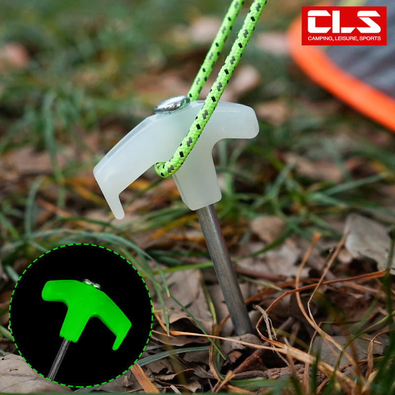Luminous Ground Nails Outdoor Camping Tent Nails Fluorescent 25cm Wind Rope Nails Sky Curtain Steel Nail Accessories - Korvel