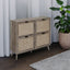 4 Door Shoe Rack, Freestanding Modern Shoe Storage Cabinet, for Entryway - Korvel