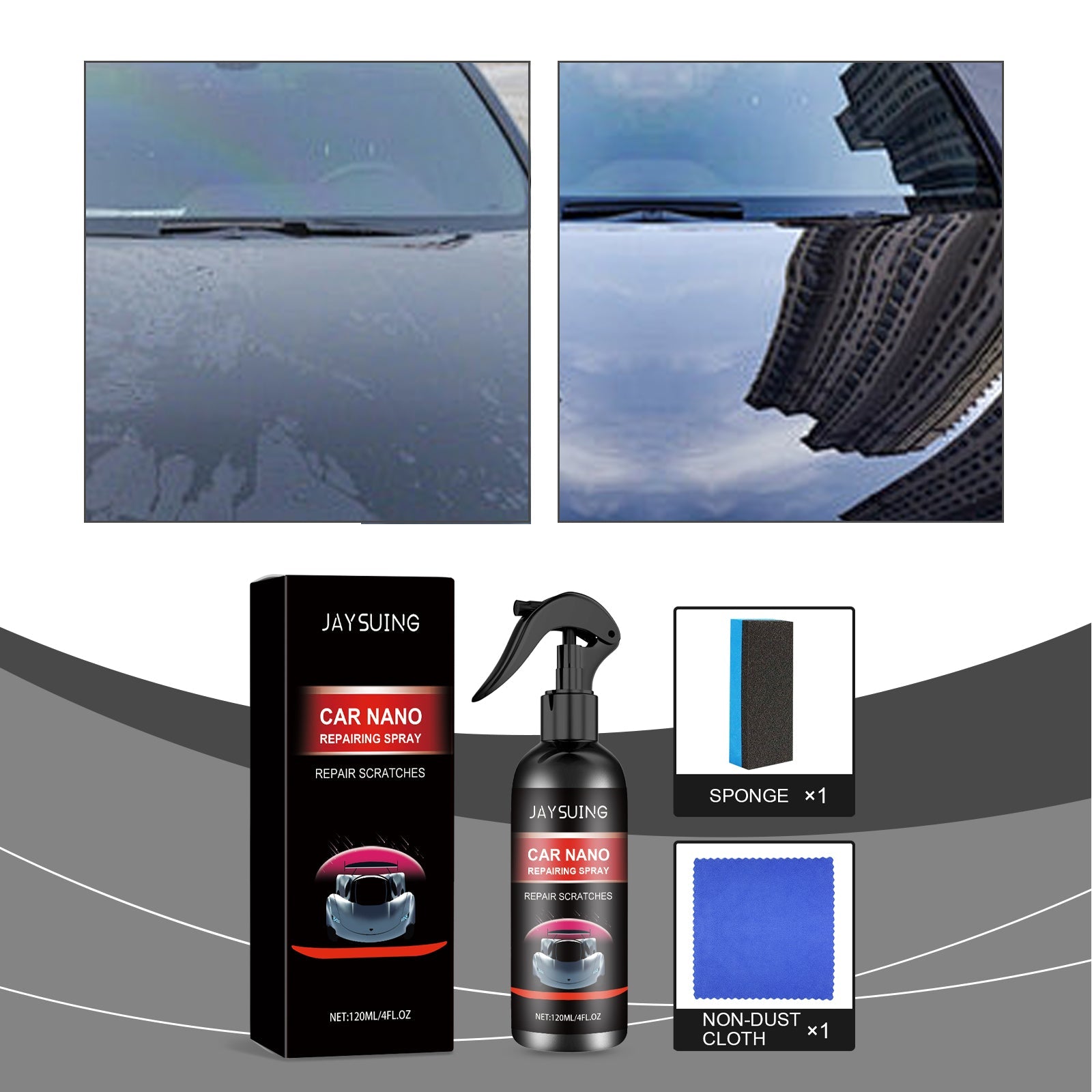 Car Coating Spray Set, Car Paint Polishing Maintenance Anti-Fouling Repair Paint Scratches And Stains Repair - Korvel