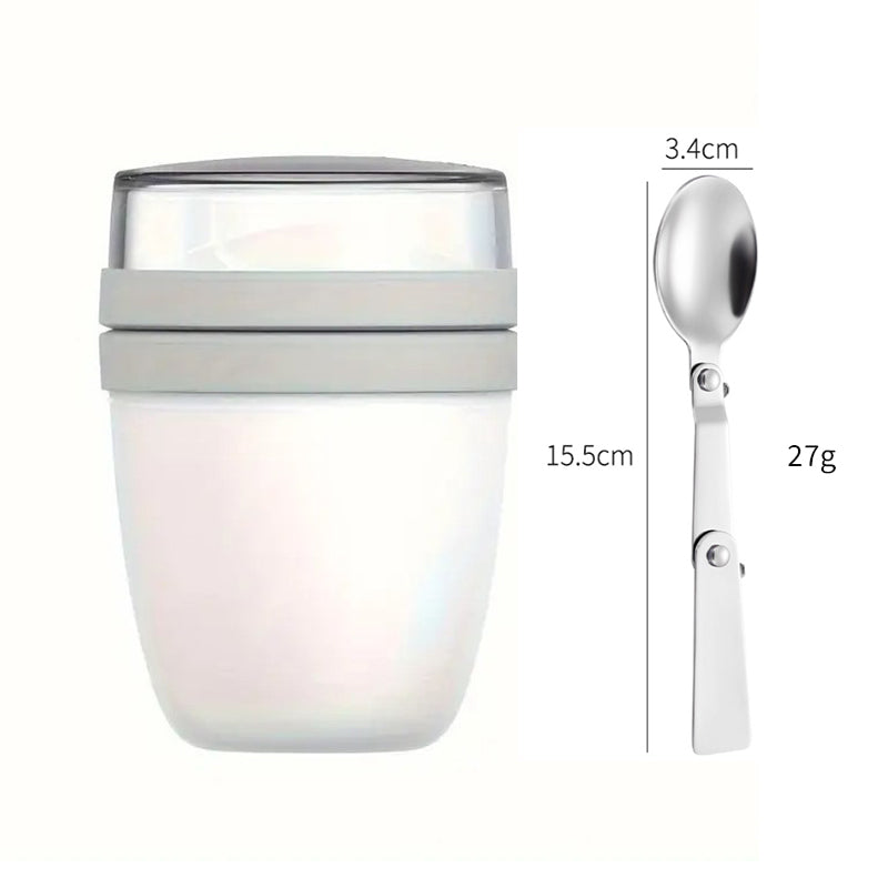 Portable Yogurt Cereal Cups with Lids for On-the-Go Meals