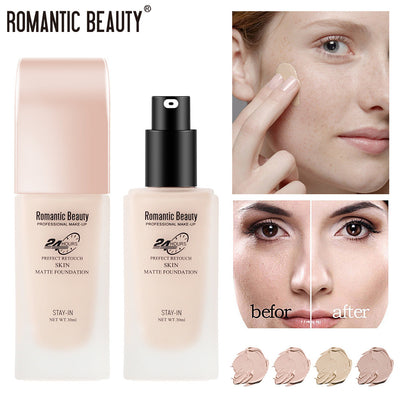 Romantic Beauty 30ml Long-Lasting Oil Control Non-Removal Foundation Concealer And Moisturizer Makeup Foundation - Korvel