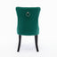 Ensemble de chaises de salle à manger en velours tufté premium - Vert