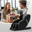 Full body deep tissue massage chair, foot massage, 8 fixed massage rollers, touch screen suitable for 5.1-5.75 feet high (black) - Korvel