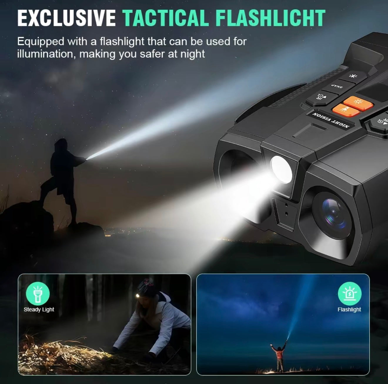 NightScope 4K Binoculars for Day and Night Exploration