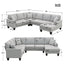 [VIDEO provided] [New] 108*85.5" Modern U Shape Sectional Sofa 7 Seat Fabric Sectional Sofa Set - Korvel