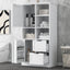 Bathroom storage cabinet with doors and drawers, multiple storage spaces, independent, open adjustable shelves, white - Korvel