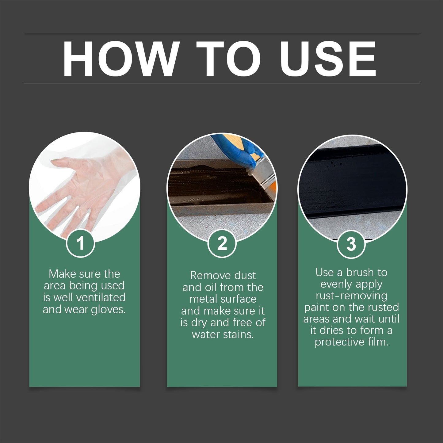 Metal Rust Removal Paint Metal Surface Rust Prevention Durable Protection Rust Quick Dry Rust Removal Paint - Korvel