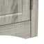 Oak Triangle Bathroom Storage Cabinet with Adjustable Shelves, Freestanding Floor Cabinet for Home Kitchen - Korvel
