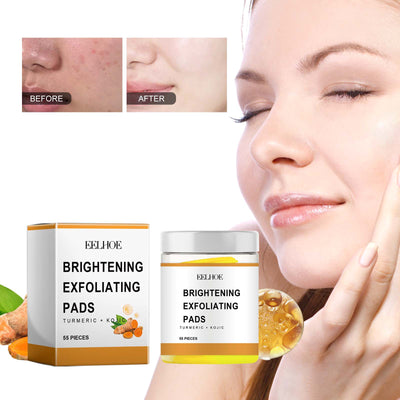 Brightening Exfoliating Pads, Gentle Exfoliation Shrinks Pores And Brightens Natural Shine With Elasticity - Korvel