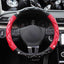 Leather Steering Wheel Covers Crystal Studded Rhinestone Car Steering-Wheel Cover Cases Pink Car Interior Accessories For Girls - Korvel