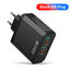 Four in one 2USB+2PD mobile phone charger, tablet plug, European, American and British standard super fast charging - Korvel