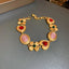 Copper Inlaid Rhinestone Vintage Bracelet - Korvel