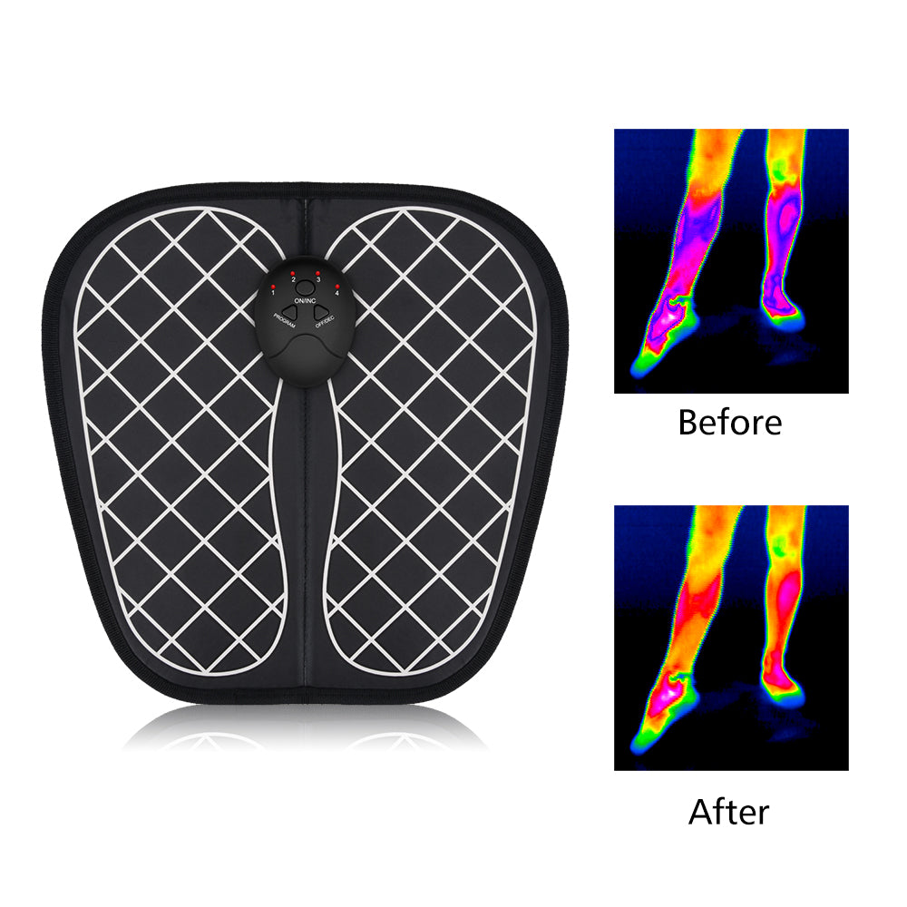 Electric EMS Foot Massager Foot Muscle Stimulator Massager Wireless Low Frequency Feet Physiotherapy ABS Stimulator Massage Mat - Korvel