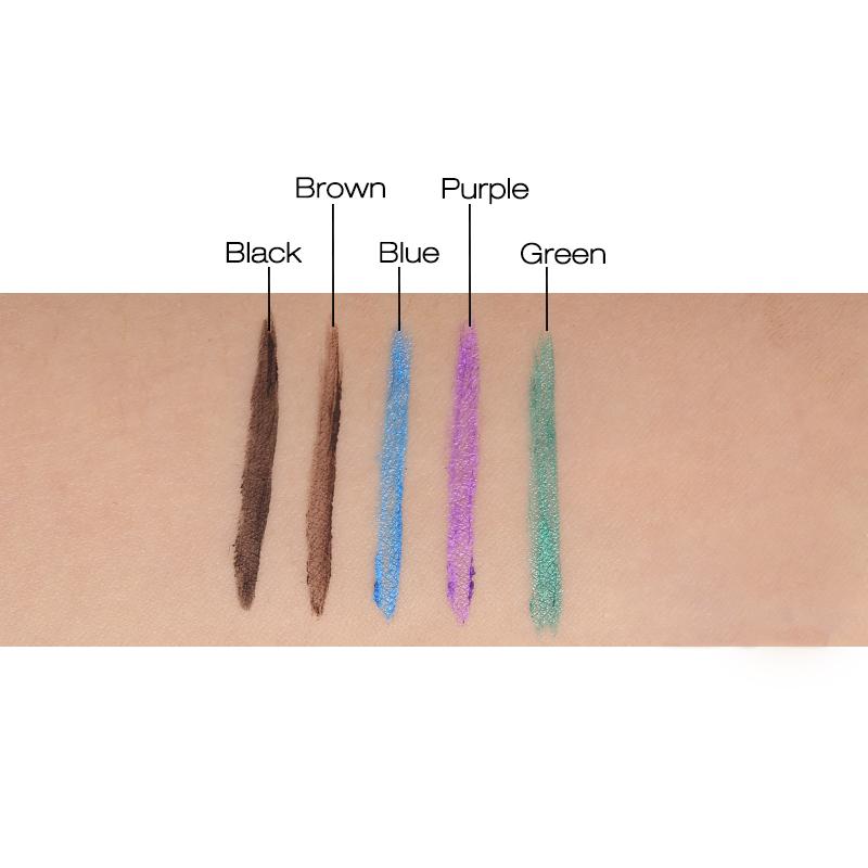 Music Flower 5 colors Waterproof Eyeliner Gel Eye Makeup Eye Liner With Brush 24 Hours Long-lasting Eyelid Black Cosmetic Gel - Korvel