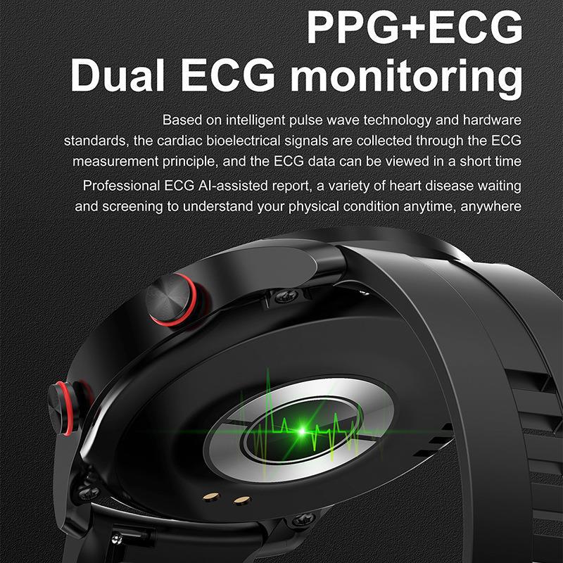 HW20 Smart Watch ECG+PPG Business Stainless Steel Strap 1.46 Large Screen Bluetooth Call Smart Watch - Korvel
