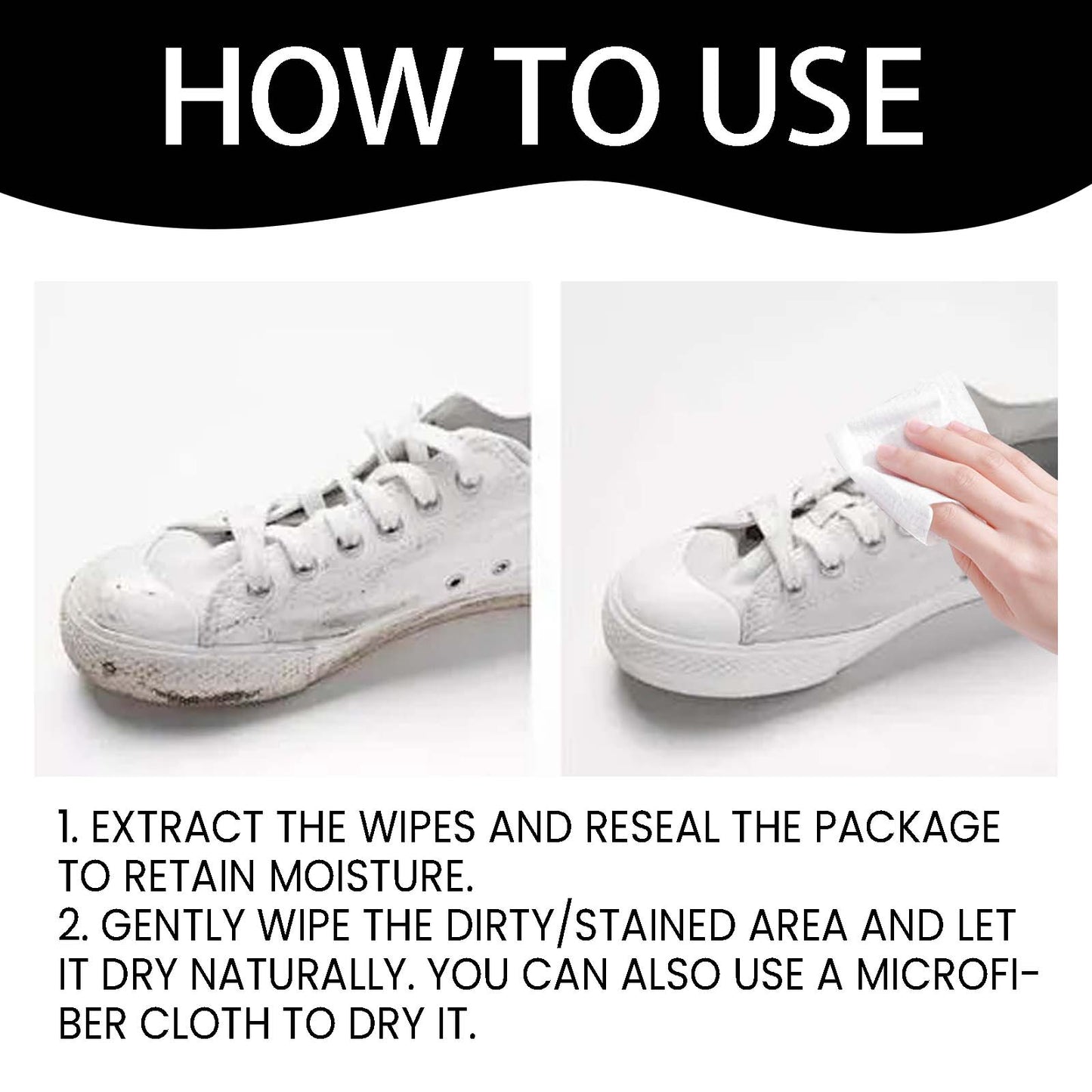 Shoe Wipes, Leather Shoes Sneakers Wallet Leather Sofa Multi-Purpose No-Wash Decontamination Cleaning Wipes - Korvel