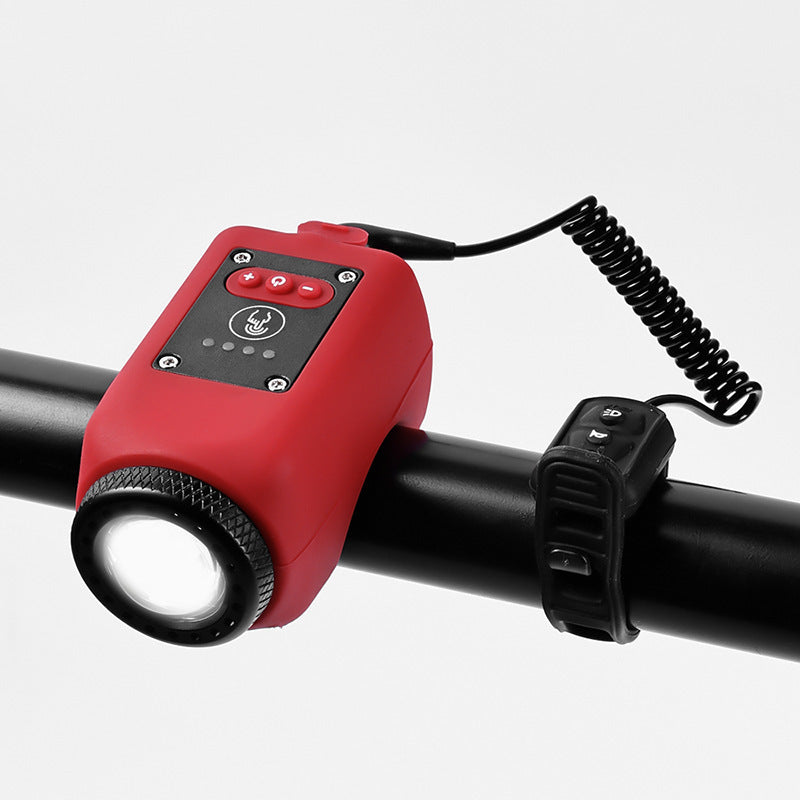 Bicycle lights, mountain road bikes, high decibel horn lights, outdoor cycling, waterproof USB charging bike riding lights - Korvel