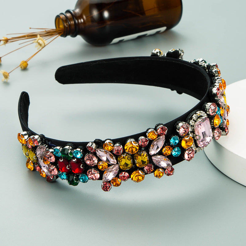 Baroque Retro Rhinestone Headband Set for Ladies