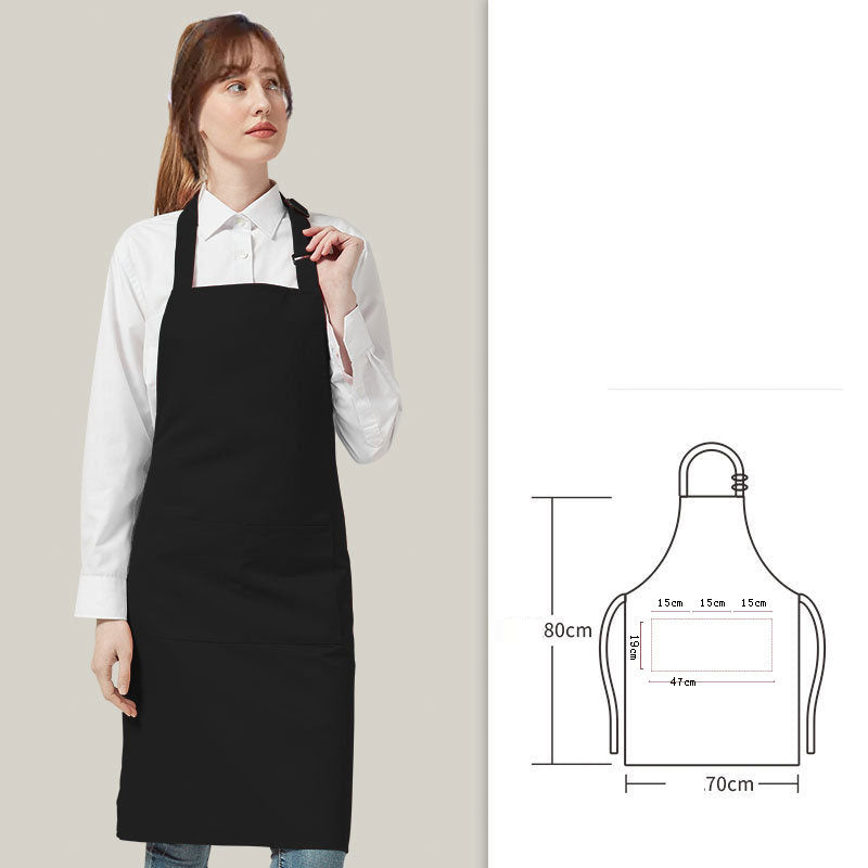 Solid color apron for kitchen and household use waterproof and oil resistant - Korvel