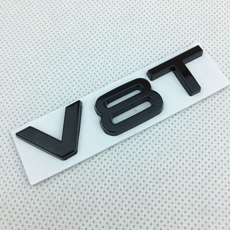 Suitable for Audi V6T V8T metal logo A4LA6LS7Q5Q3 displacement personalized modification leaf plate car sticker - Korvel