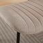 2-piece retro linen chair set with curved wooden backrest, cushioned seat, adjustable metal legs, (Beige Linen) - Korvel