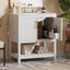 30-Inch White Bathroom Vanity with Ceramic Sink and Versatile Storage - Ideal for Small Bathrooms - Korvel