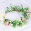 Forest style headwear with super fairy texture, simulated rose headband, flannel, rolled edges, rose green leaf garland - Korvel