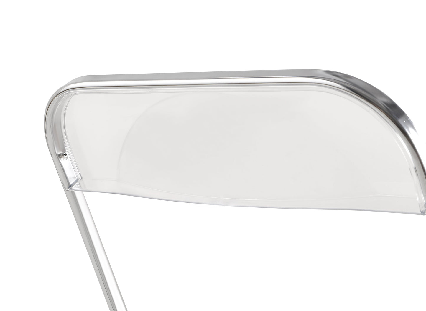 Transparent chair, stackable folding chair, PC plastic living room chair, chrome frame foldable acrylic chair, O-Clear - Korvel