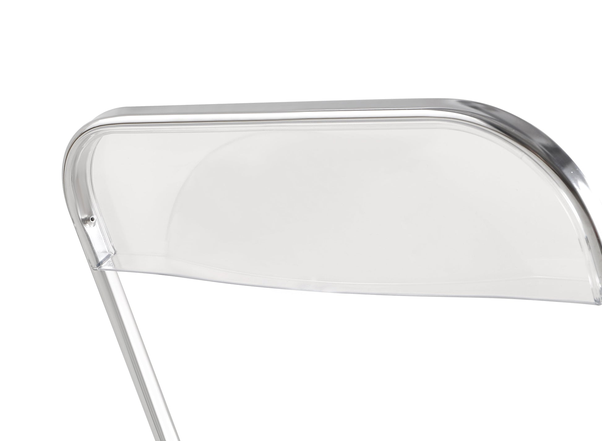 Transparent chair, stackable folding chair, PC plastic living room chair, chrome frame foldable acrylic chair, O-Clear - Korvel
