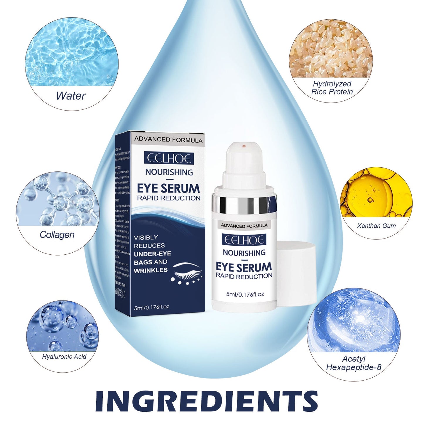 Essence de Réparation des Yeux Premium pour Hydratation et Douceur