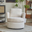 Rotating bucket chair living room comfortable circular sofa chair 360 degree rotating bucket club chair armchair (beige) - Korvel