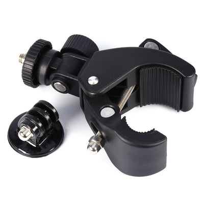 GloryStar Black Bike Bicycle Motorcycle Handlebar Handle Clamp Bar Camera Mount Tripod Adapter For Gopro Hero 1 2 3 3+ 4 - Korvel