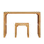 Pine Dining Bench and Table, Indoor Wood Bench for Entryway,Living Room,Kitchen and Bench Set (Nature, Bench & Table) Small - Korvel