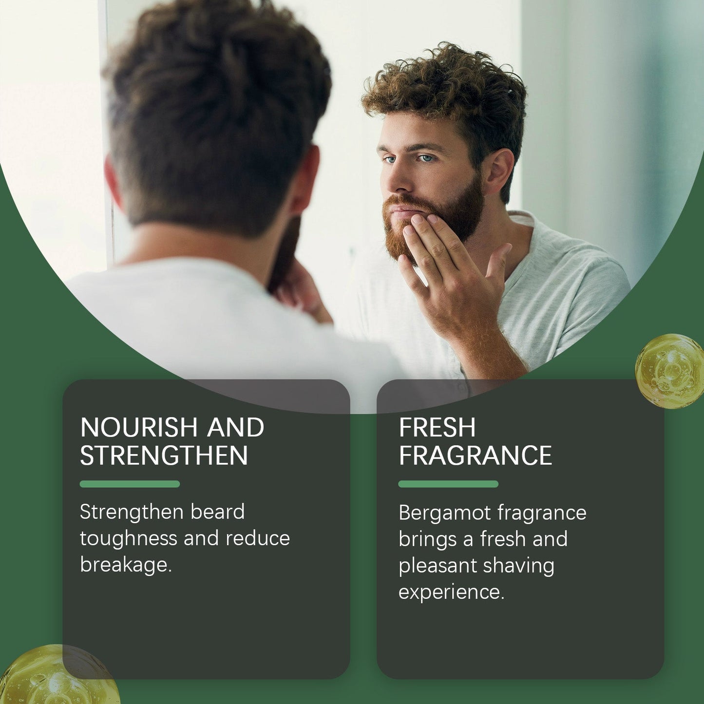 Men's Beard Care Oil Gentle, Clean, Nourishing, Moisturizing, Repairing And Smoothing Hair Care Solution - Korvel
