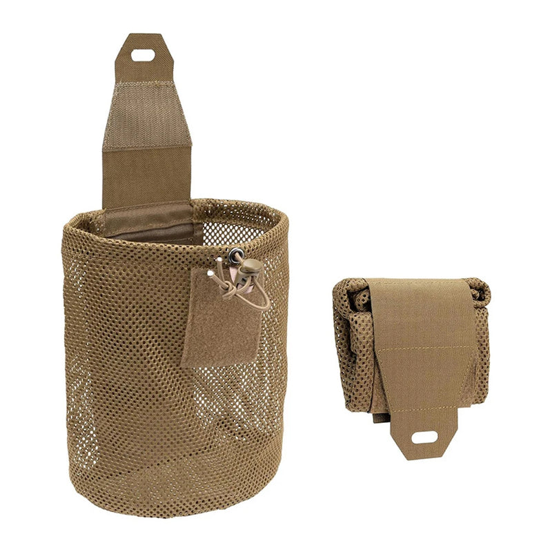 Tactical Dump Pouch Foldable High Capacity Nylon Mesh MOLLE Belt Compatible Lightweight Durable - Korvel
