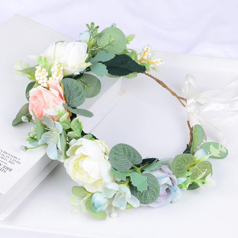 Bandeau Élégant Style Forêt avec Couronne d'Eucalyptus