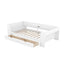 Upholstered Daybed with Trundle, Wood Slat Support,Upholstered Frame Sofa Bed Twin Blue - Korvel