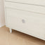 Natural Bohemian style shoe cabinet with 3 rattan flip drawers, 3 square shelves, and 1 storage drawer, white - Korvel